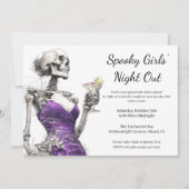 Halloween Girls Night Out | Spooky Cocktail Party Einladung (Vorderseite)