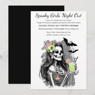 Halloween Girls Night Out   Spooky Cocktail Party Einladung