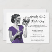 Halloween Girls Night Out | Spooky Cocktail Party Einladung (Vorderseite)
