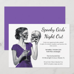 Halloween Girls Night Out   Spooky Cocktail Party Einladung