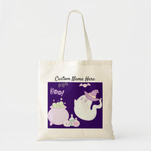 Halloween Girly Ghost Tote Bag - Personalisieren Tragetasche