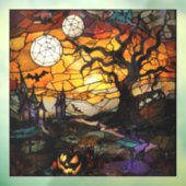 Halloween-Glaskunstklammern Fensteraufkleber (Blatt 3)