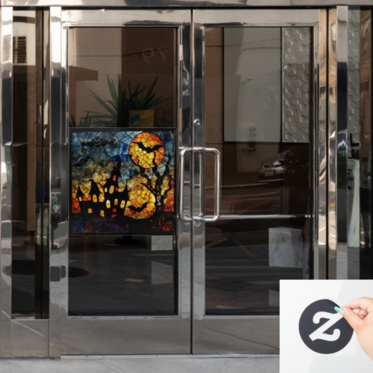 Halloween-Glaskunstklammern Fensteraufkleber (Büro Tür)