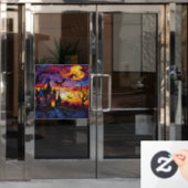 Halloween-Glaskunstklammern Fensteraufkleber (Büro Tür)