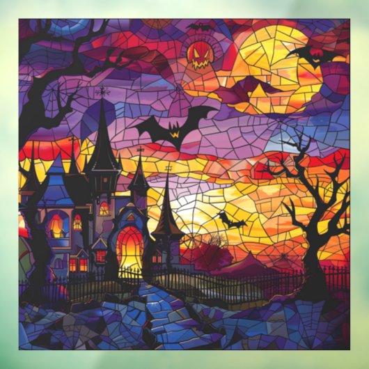 Halloween-Glaskunstklammern Fensteraufkleber (Blatt 3)