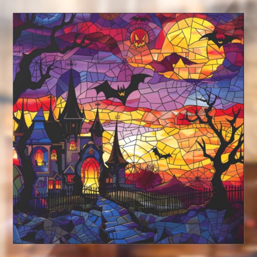 Halloween-Glaskunstklammern Fensteraufkleber (Blatt 2)