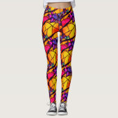 Halloween-Glasmuster-Leggings Leggings (Vorderseite)