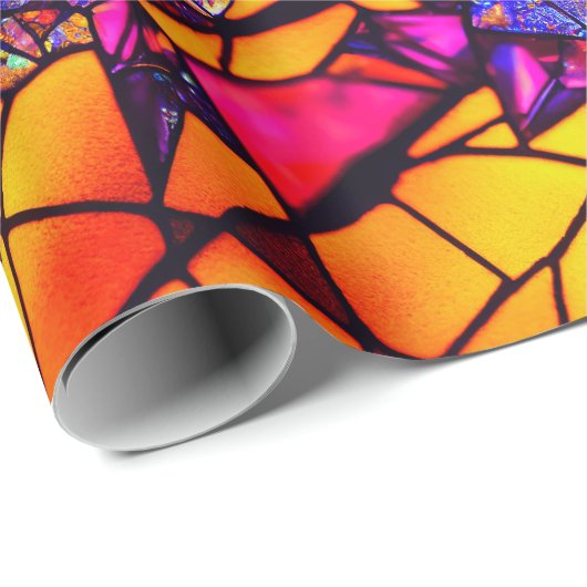 Halloween Glasmuster-Papier Geschenkpapier (Rolleneckpunkt)