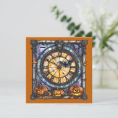 Halloween-Glass-Steampunk-Grußkarte (Stehend Vorderseite)