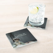 Halloween Glass Untersetzer, Creepy Miss Muffet Glasuntersetzer (Schrägansicht)