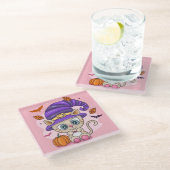 Halloween Glasuntersetzer (Schrägansicht)