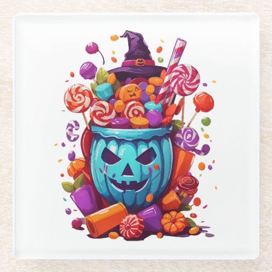 Halloween Glasuntersetzer (Vorderseite)