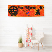Halloween Glitzer Spuk House Hexenbanner Banner (Insitu)