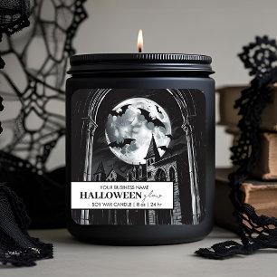 Halloween Glow Candle Label Aufkleber - Gothic Moo