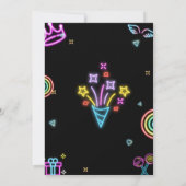 Halloween Glow Dark Neon Einladung (Rückseite)