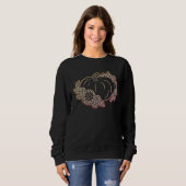 Halloween Glow Pumpkin Sweatshirt Frauen (Vorne ganz)