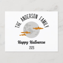 Halloween Glows Full Moon Personalisiert Name Feiertagspostkarte