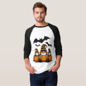Halloween-Gnom 3/4-Ärmel Raglan T-Shirt (Vorne ganz)