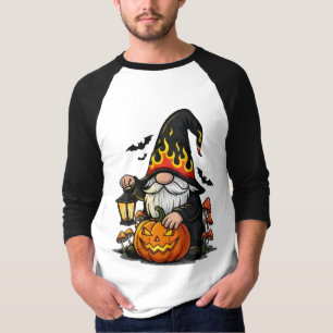 Halloween-Gnom 3/4-Ärmel Raglan-T-Shirt T-Shirt