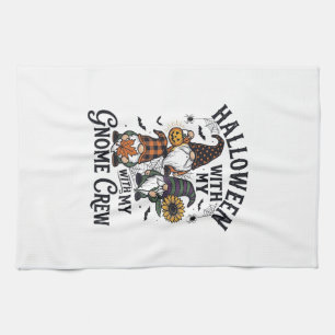 Halloween-Gnom-Crew Vintage-Ätz-Shirt_1 Geschirrtuch