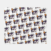 Halloween-Gnom-Fleece-Decke Fleecedecke (Vorderseite (Horizontal))