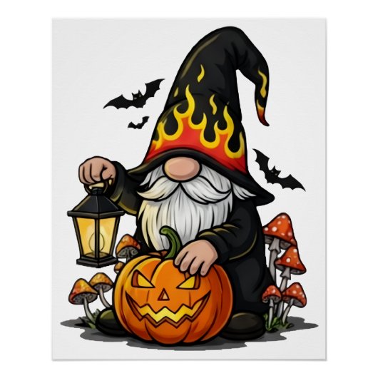 Halloween-Gnom-Glänzendes-Poster Poster (Vorderseite)
