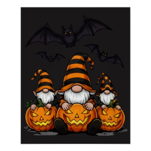 Halloween-Gnom-Glanzposter Poster