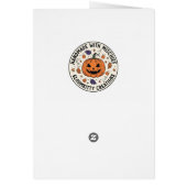 Halloween-Gnom-Grußkarte (Hinten)