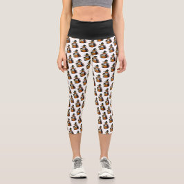 Halloween-Gnom-High-Waisted-Capris Capri Leggings