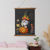 Halloween-Gnom Holz-Oberfläche Wandteppich (Schlafzimmer)