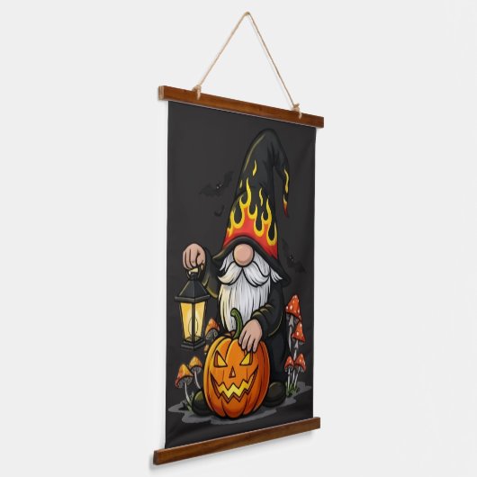 Halloween-Gnom Holz-Oberfläche Wandteppich Mit Holzrahmen (Gewinkelt)