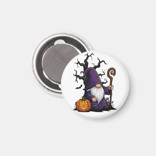 Halloween-Gnom-Magnet Magnet (Vorderseite/Rückseite)