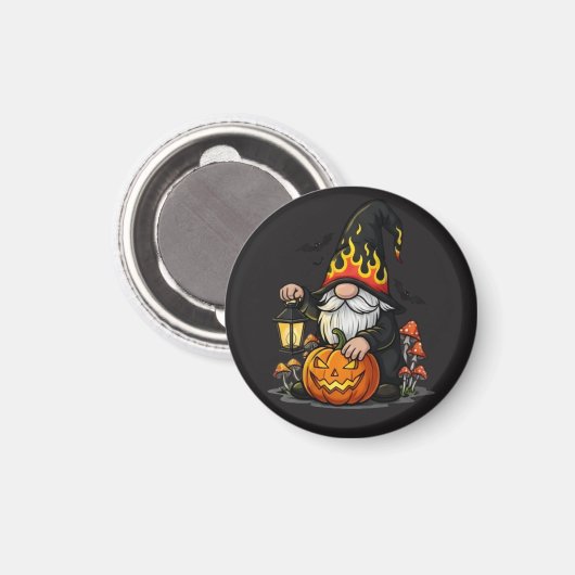 Halloween-Gnom-Magnet Magnet (Vorderseite/Rückseite)