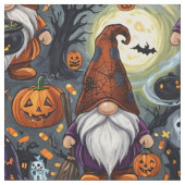 Halloween-Gnom-Musterstoff Stoff (Nahaufnahme)