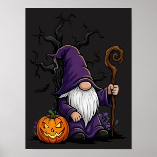 Halloween-Gnom-Poster Poster (Vorne)