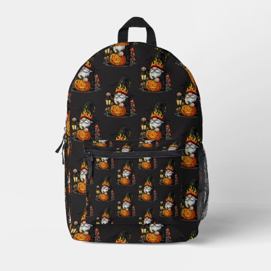 Halloween-Gnom-Rucksack Bedruckter Rucksack (Vorderseite)