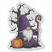 Halloween-Gnom-Sticker Aufkleber (Vorderseite)