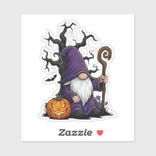 Halloween-Gnom-Sticker Aufkleber (Blatt)