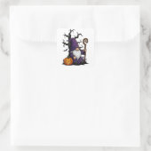 Halloween-Gnom-Sticker Quadratischer Aufkleber (Tasche)