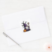 Halloween-Gnom-Sticker Quadratischer Aufkleber (Umschlag)