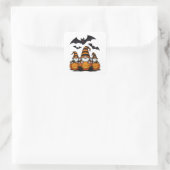 Halloween-Gnom-Sticker Quadratischer Aufkleber (Tasche)