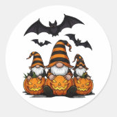 Halloween-Gnom-Sticker Runder Aufkleber (Vorderseite)