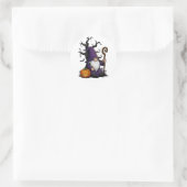 Halloween-Gnom-Sticker Runder Aufkleber (Tasche)
