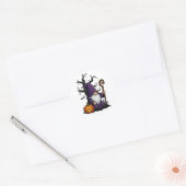 Halloween-Gnom-Sticker Runder Aufkleber (Umschlag)