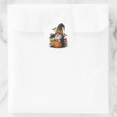Halloween-Gnom-Sticker Runder Aufkleber (Tasche)