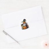 Halloween-Gnom-Sticker Runder Aufkleber (Umschlag)