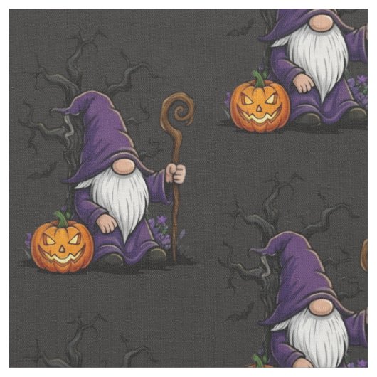 Halloween-Gnom-Textilie Stoff (Nahaufnahme)