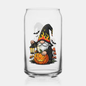 Halloween-Gnom-Trinkset Dosenglas (Rückseite)