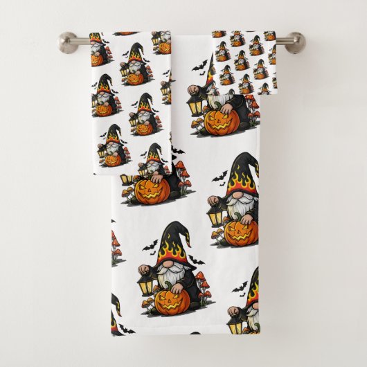 Halloween-Gnom-Tuch-Set Badhandtuch Set (Insitu)