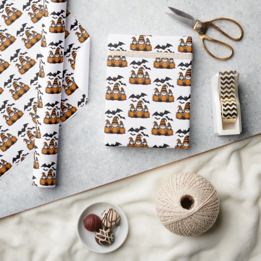 Halloween-Gnom-Wrap-Papier Geschenkpapier (Kunsthandwerk)